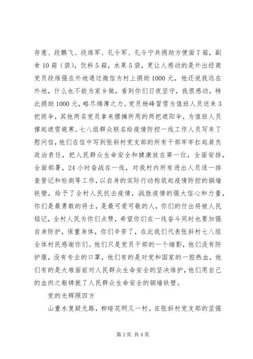 村党支部防控新型冠状病毒感染的疫情先进事迹 (2).docx