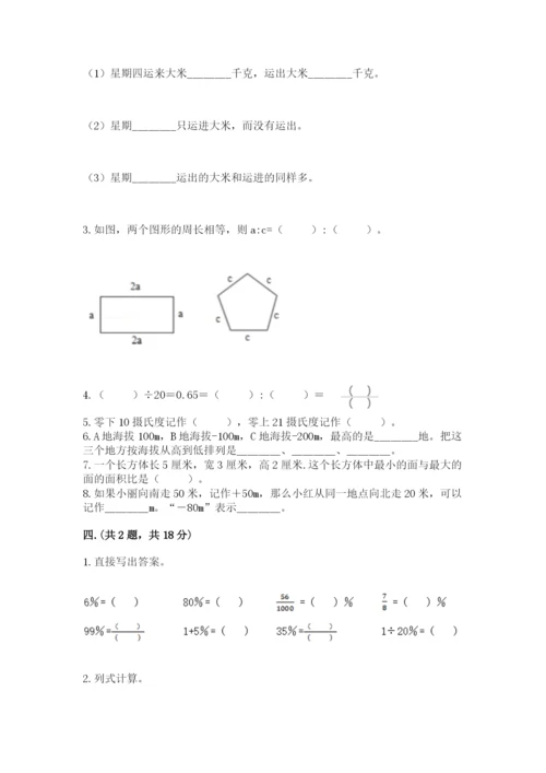 人教版六年级数学下学期期末测试题及答案【网校专用】.docx