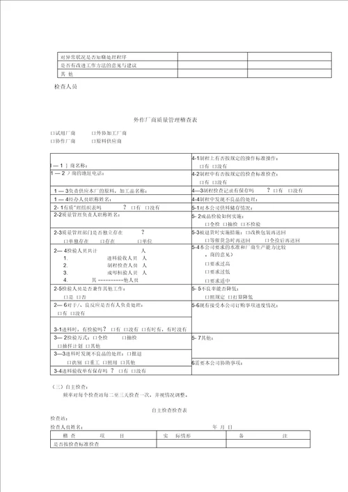 质量管理日常检查规定1