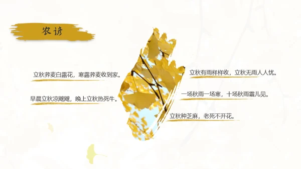 立秋水墨风二十四节气实践教学课件通用PPT模板