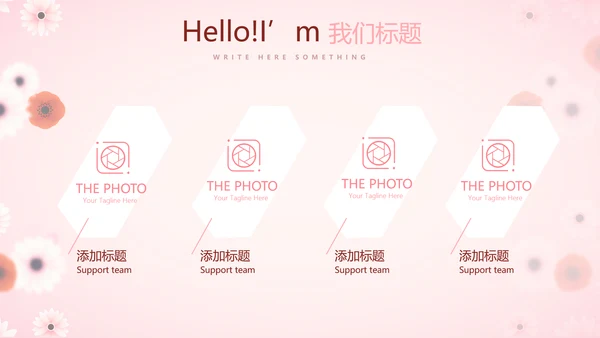 粉色精美好看的小花关爱女性生理健康动态PPT