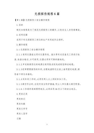 无损探伤规程6篇.docx