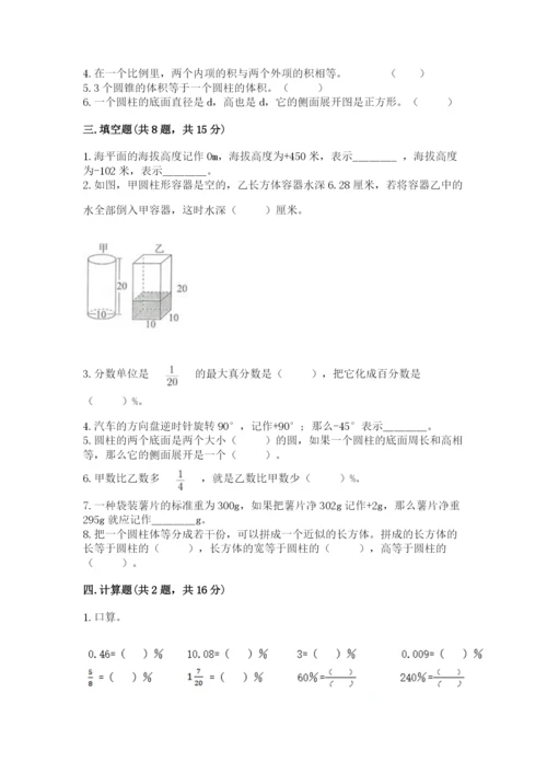 凌源市六年级下册数学期末测试卷（夺冠系列）.docx