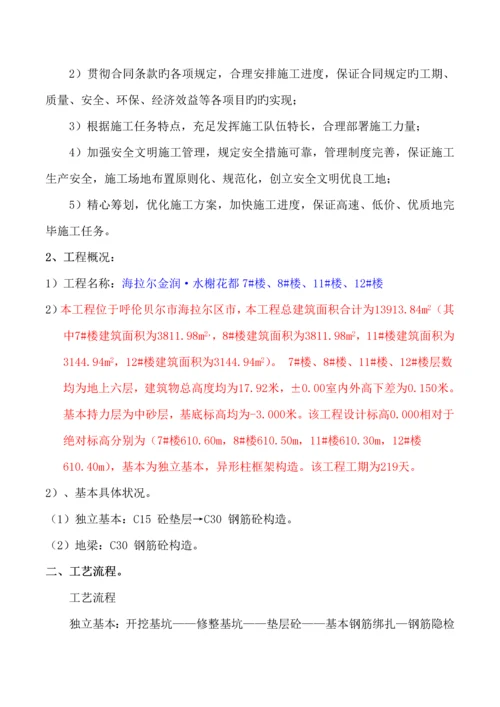 独立基础综合施工专题方案.docx