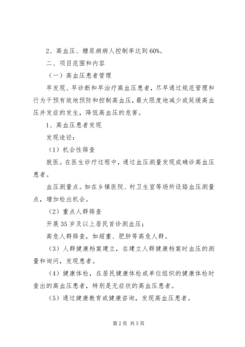 王店卫生院慢性病管理工作计划 (3).docx