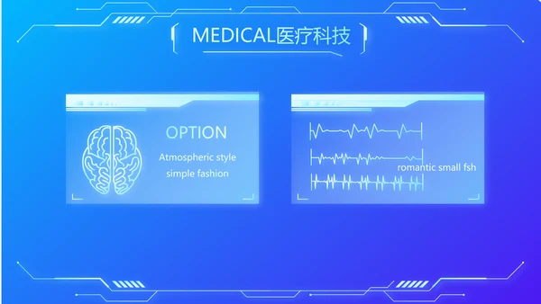 蓝色科技智慧医院医疗科技信息化建设总结PPT