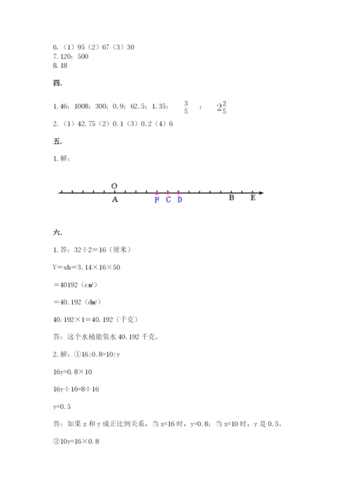 西师大版六年级数学下学期期末测试题精品【全优】.docx