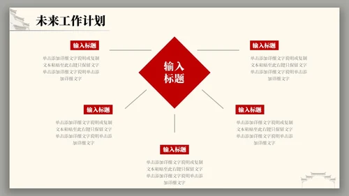中国风水墨建筑月度总结PPT工作总结