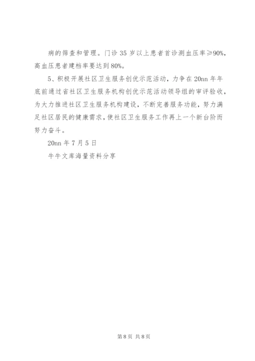20XX年社区卫生服务中心上半年工作总结 (2).docx
