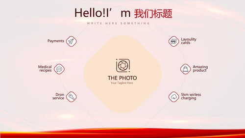 红色喜庆公司10周年庆典ppt模板活动策划公司介绍