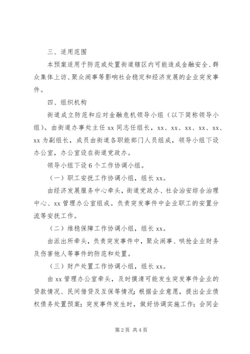 街道防范和应对金融危机应急处置预案工作 (2).docx