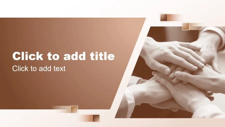 棕色渐变商务风团队成员介绍汇报PPT主题模板