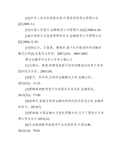 金融学论文参考文献_最全金融学毕业论文参考文献.docx