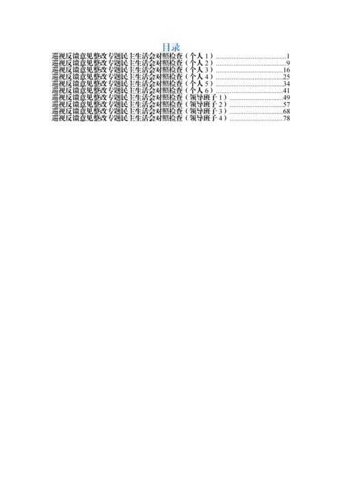 巡视整改对照检查范文10篇.docx