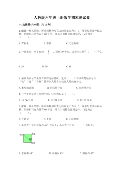 人教版六年级上册数学期末测试卷精品【典型题】.docx