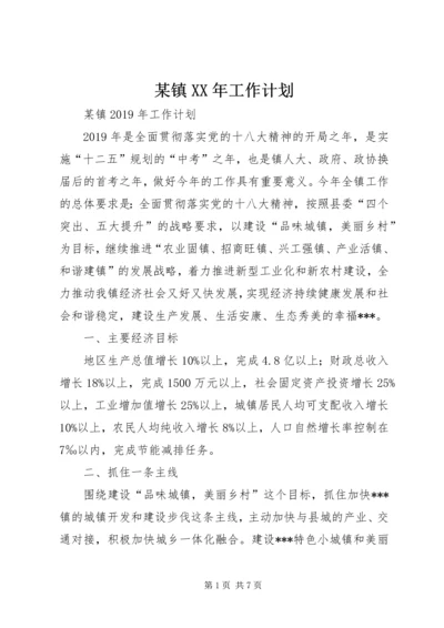 某镇XX年工作计划 (2).docx