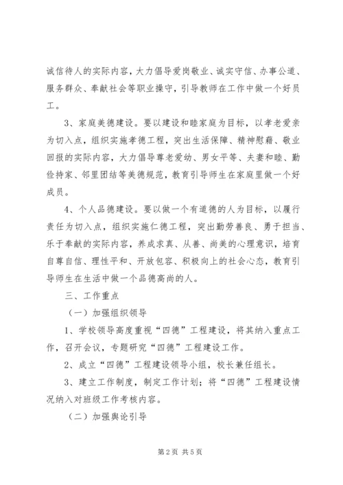 老庄小学四德实施方案.docx