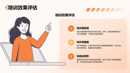 橙色3D风项目答辩PPT