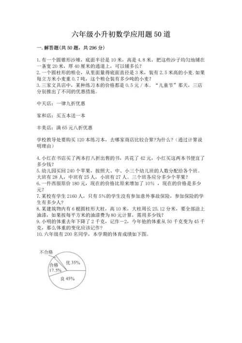 六年级小升初数学应用题50道【满分必刷】.docx