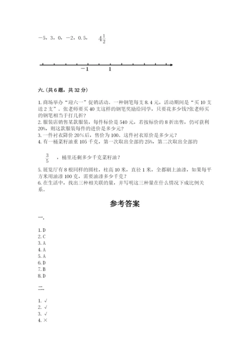 小学毕业班数学检测题【必考】.docx