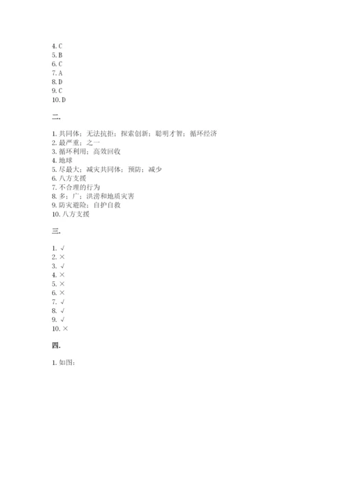 六年级下册道德与法治第二单元 爱护地球 共同责任 测试卷含答案ab卷.docx