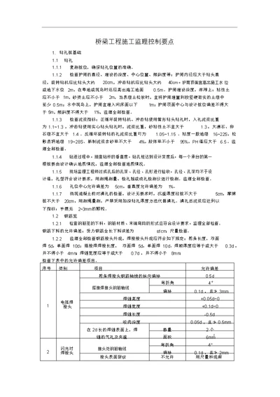 桥梁工程施工监理控制要点