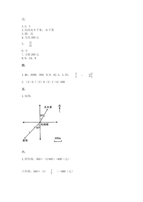 青岛版六年级数学下学期期末测试题附答案（能力提升）.docx