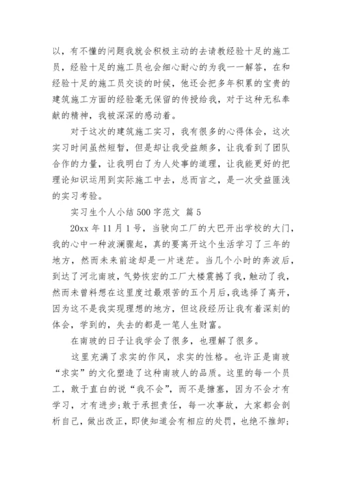 实习生个人小结500字范文.docx