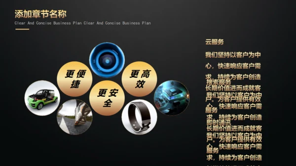 黑金高端商业计划书模板