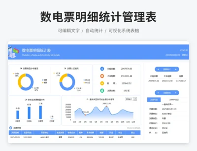 数电票明细统计管理表