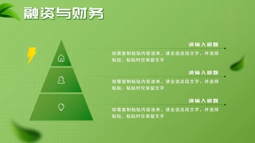 简约绿色环保新能源创业大赛PPT模板