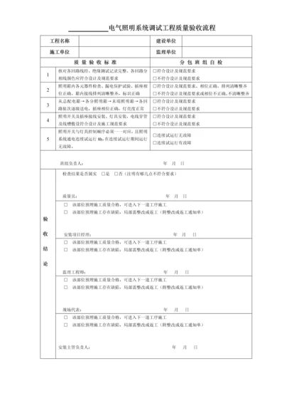 电气照明系统调试工程质量验收流程.docx