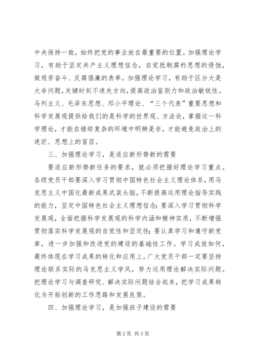 新时期党员干部加强理论学习的重要性.docx