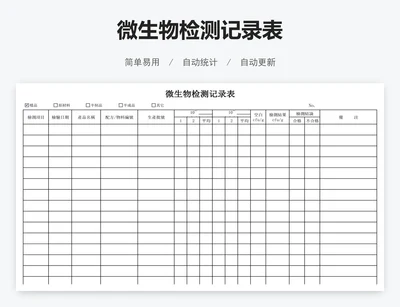 微生物检测记录表