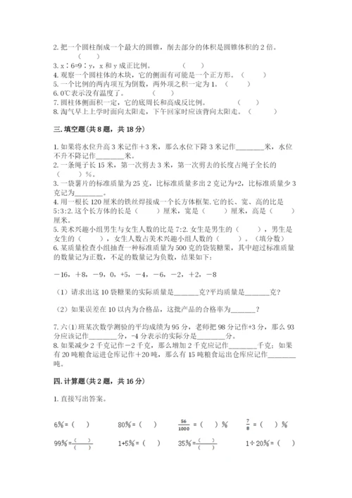 小升初六年级期末试卷【精练】.docx