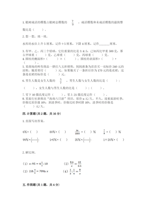 人教版六年级下册数学期末测试卷含答案【轻巧夺冠】.docx