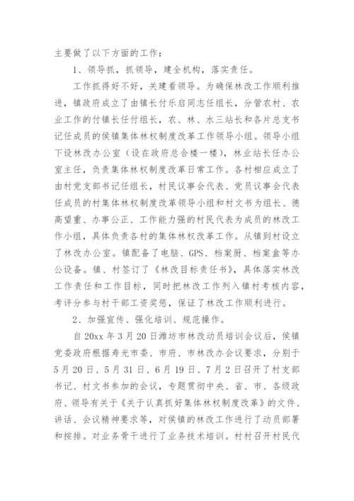 集体林权制度改革工作总结.docx