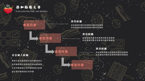 中国传统美食文化深夜食堂通用PPT模版