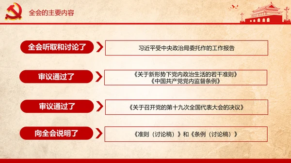 学习贯彻十八届六中全会精神PPT模板解读