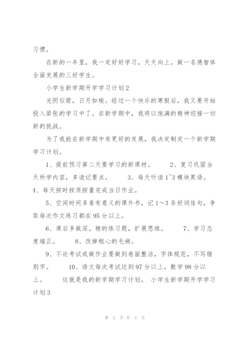 小学生新学期开学学习计划6篇.docx