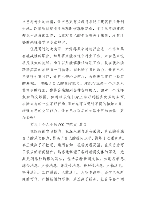 实习生个人小结500字范文.docx