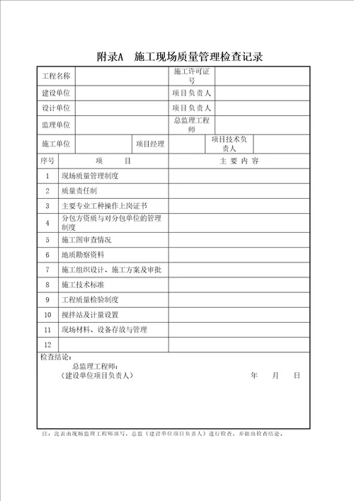 园林绿化工程验收标准试行检验批表格表格格式