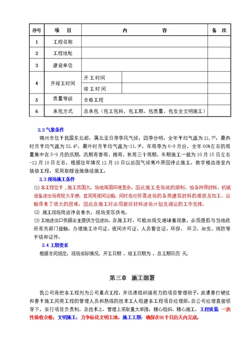 维修改造工程施工组织设计