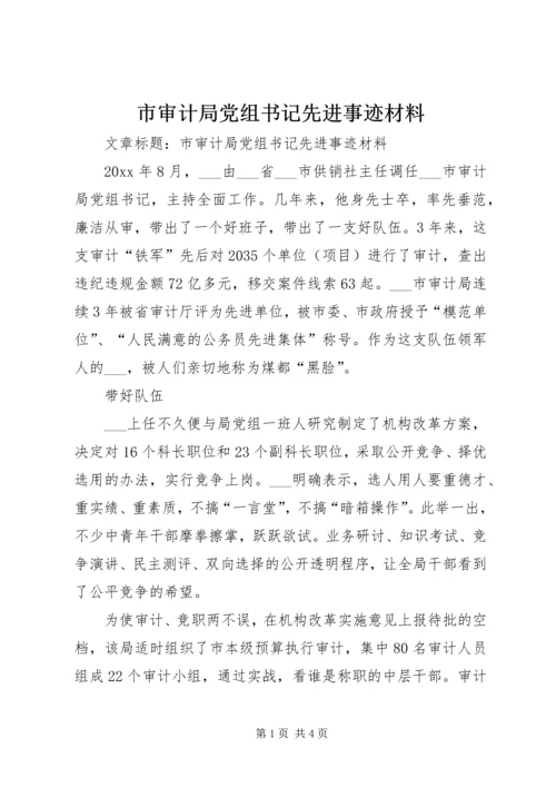 市审计局党组书记先进事迹材料 (2).docx