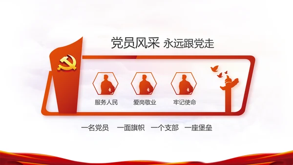 红色党建政协工作报告党课动态PPT