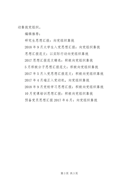 思想汇报范文XX年12月：向党组织靠拢.docx
