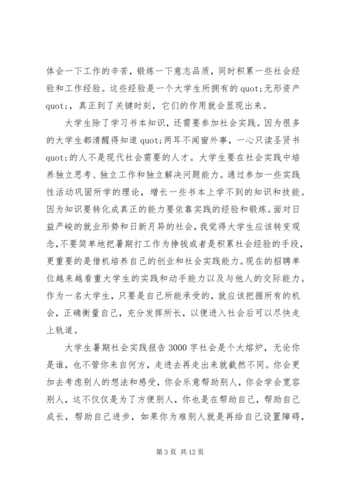 大学生暑期社会实践报告3000字.docx