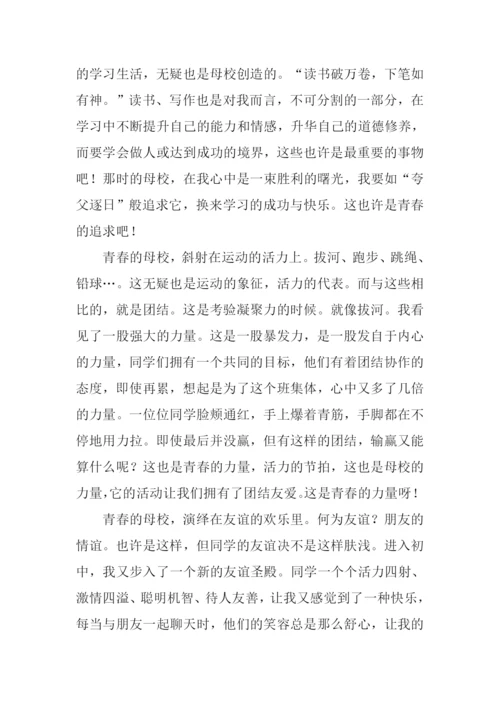 母校让青春更灿烂作文.docx