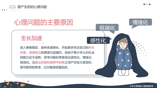 拥抱青春学生青春期心理健康教育ppt模板