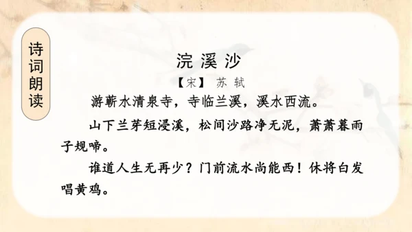 （教学课件）古诗词诵读9浣溪沙  课件